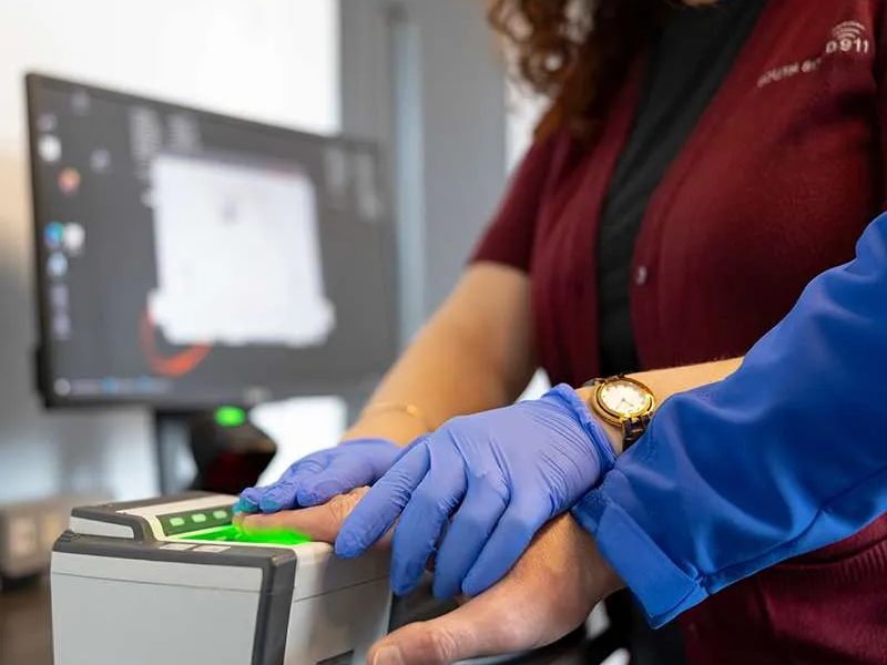 Live scan fingerprinting process